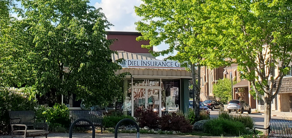 Photo: Diel Insurance Group office in downtown Rhinelander viewed from the plaza.